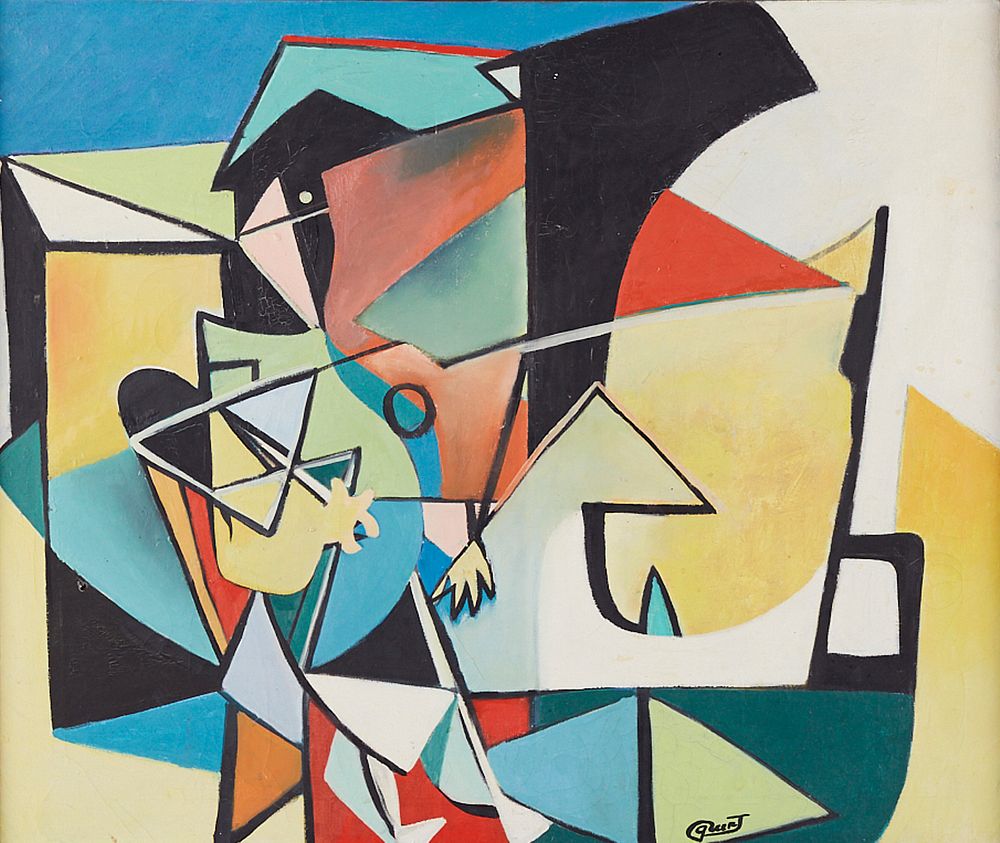 le_pho_banner 2 Walter Quirt Abstract Oil and Casein on Canvas