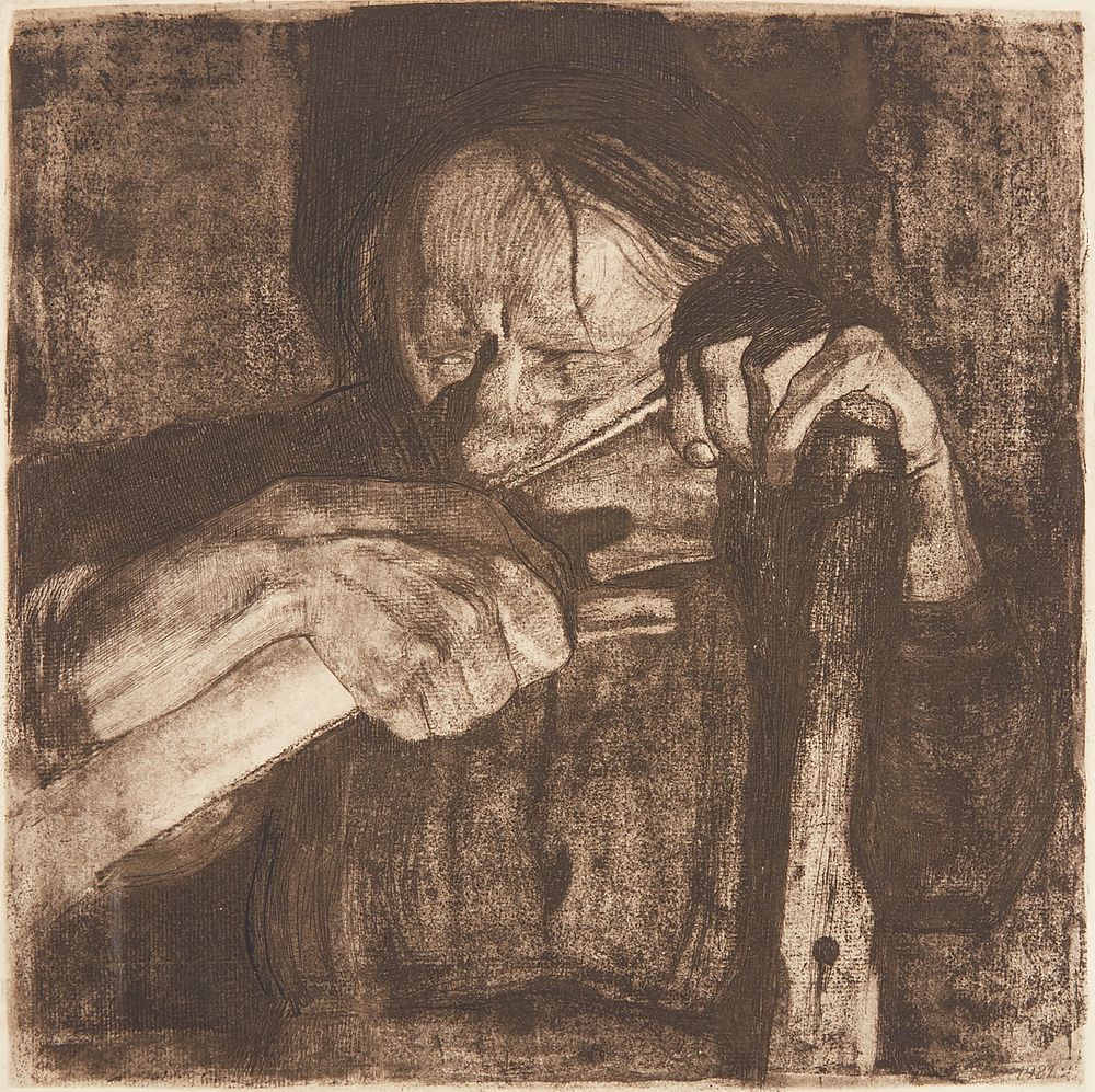 le_pho_banner 2 Kathe Kollwitz "Whetting the Scythe" Etching & Drypoint