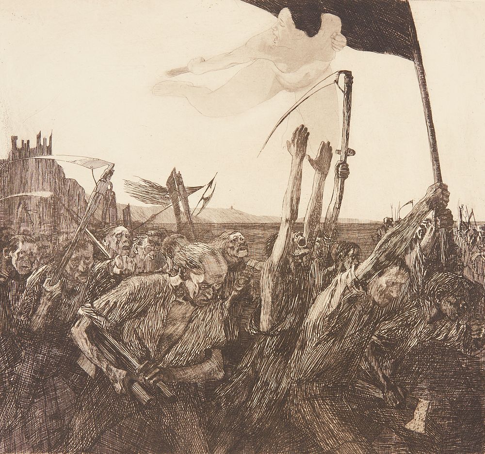 le_pho_banner 2 Kathe Kollwitz "Revolt (Aufruhr)" Etching & Aquatint