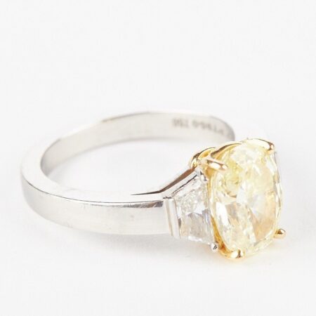 Cartier Natural Fancy Yellow Diamond Ring