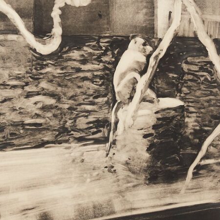 Michael Mazur "Monkey Central Park" Monotype