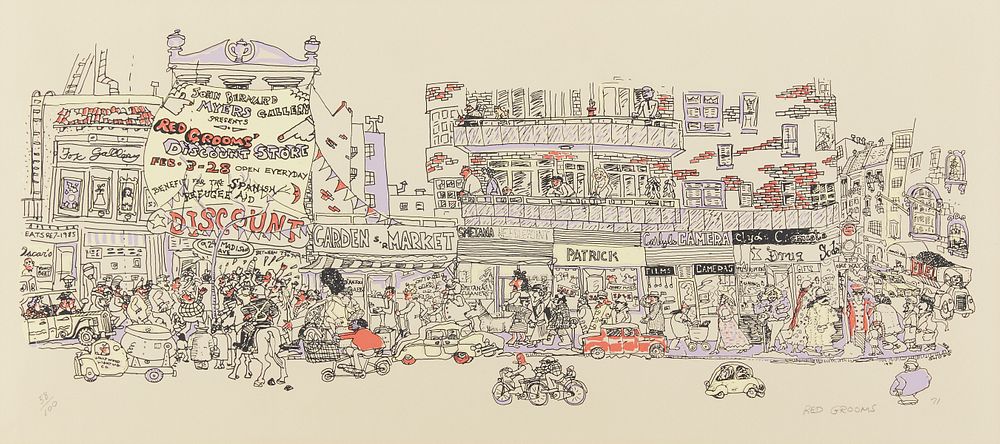 le_pho_banner 2 Red Grooms "Discount Store" Screenprint