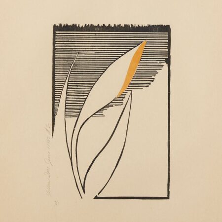 Donald Sultan "Yellow Iris" Woodblock Print