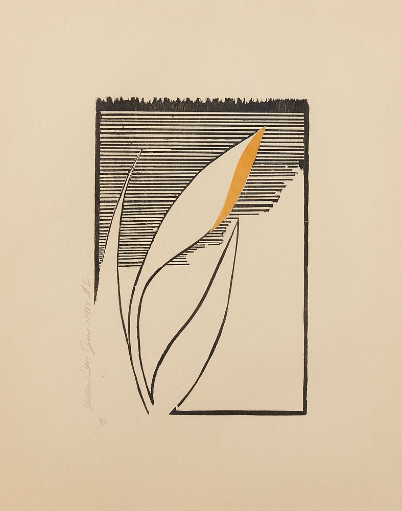 le_pho_banner 2 Donald Sultan "Yellow Iris" Woodblock Print