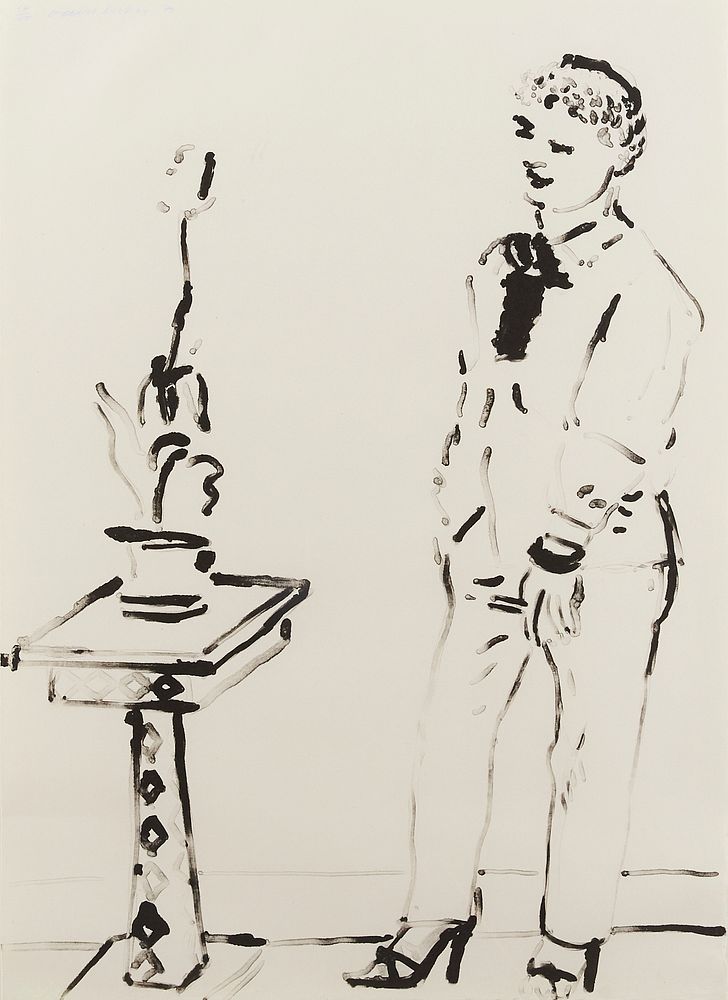 David Hockney "Celia Musing" Lithograph