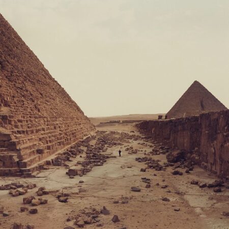 Richard Misrach "White Man Contemplating Pyramids" Photograph