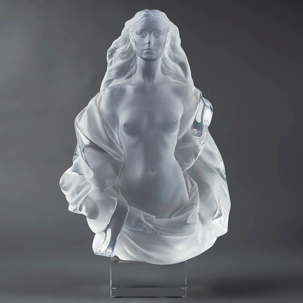 le_pho_banner 2 Frederick Hart "Fidelia" Lucite Sculpture of a Woman