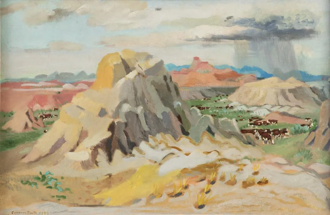 le_pho_banner 2 Cameron Booth Badlands Oil on Board