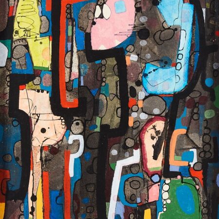 Louis Catusco "Black Mass II" Acrylic on Board