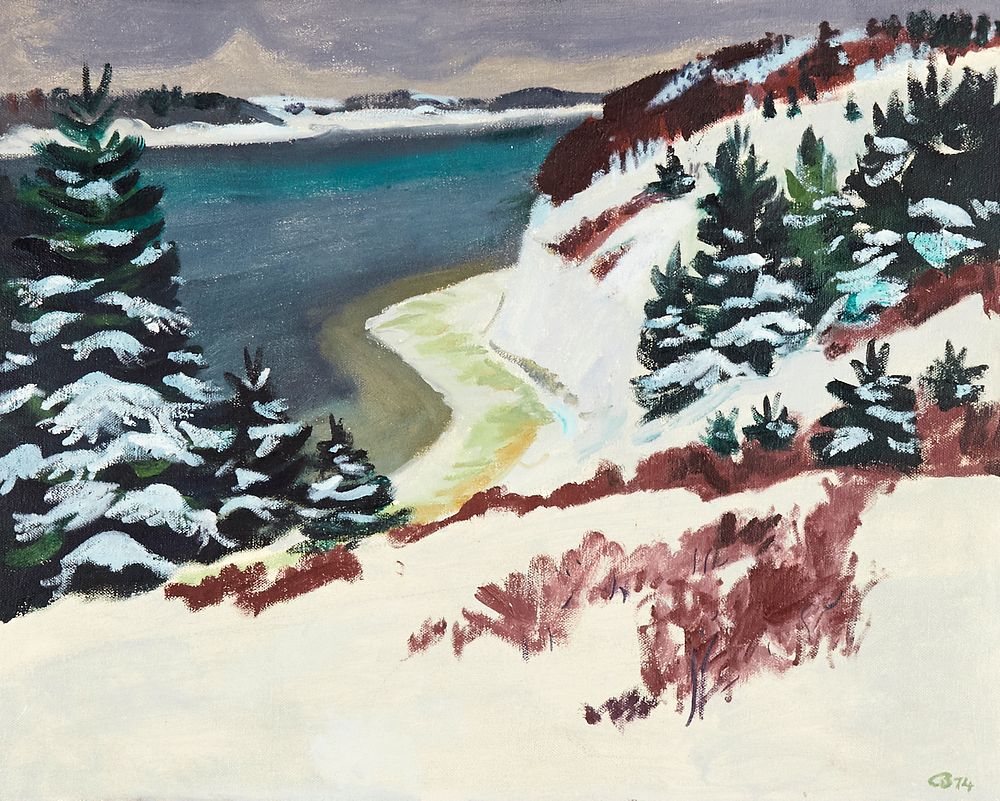 le_pho_banner 2 Cameron Booth "Walker Bay Leech Lake Indian Reservation" Oil on Linen