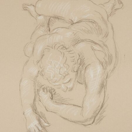 Paul Cadmus Male Nude Crayon Sketch
