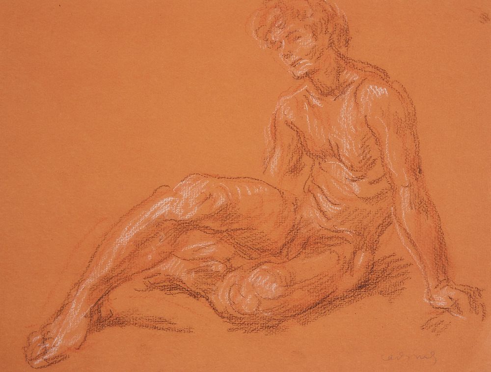 le_pho_banner 2 Paul Cadmus Male Nude Crayon on Paper