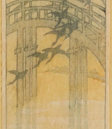 Bertha Lum "Homeward" Woodblock Print - MHCG