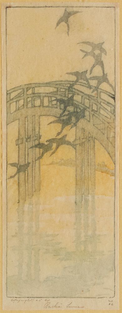 le_pho_banner 2 Bertha Lum "Homeward" Woodblock Print - MHCG