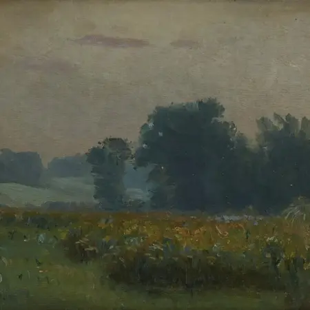 Nicholas R. Brewer Landscape Oil on Canvas-Laid Board