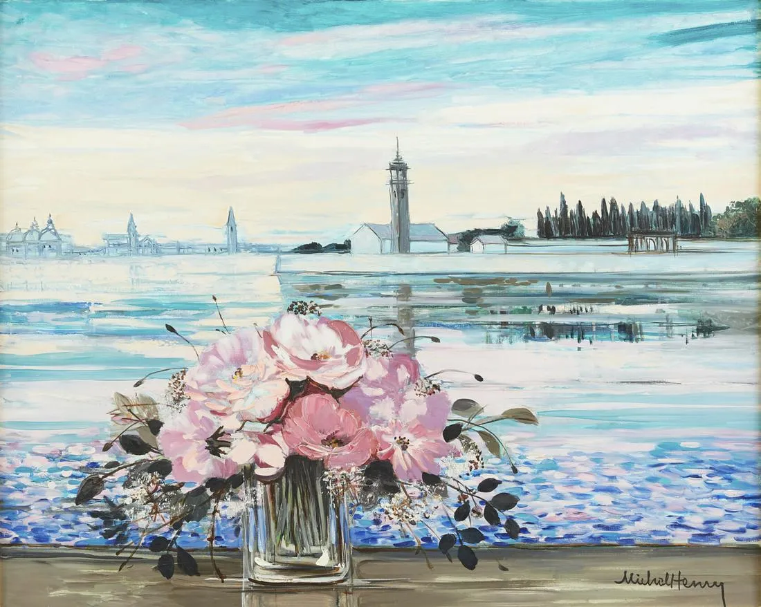 le_pho_banner 2 Michel Henry Landscape Oil on Canvas