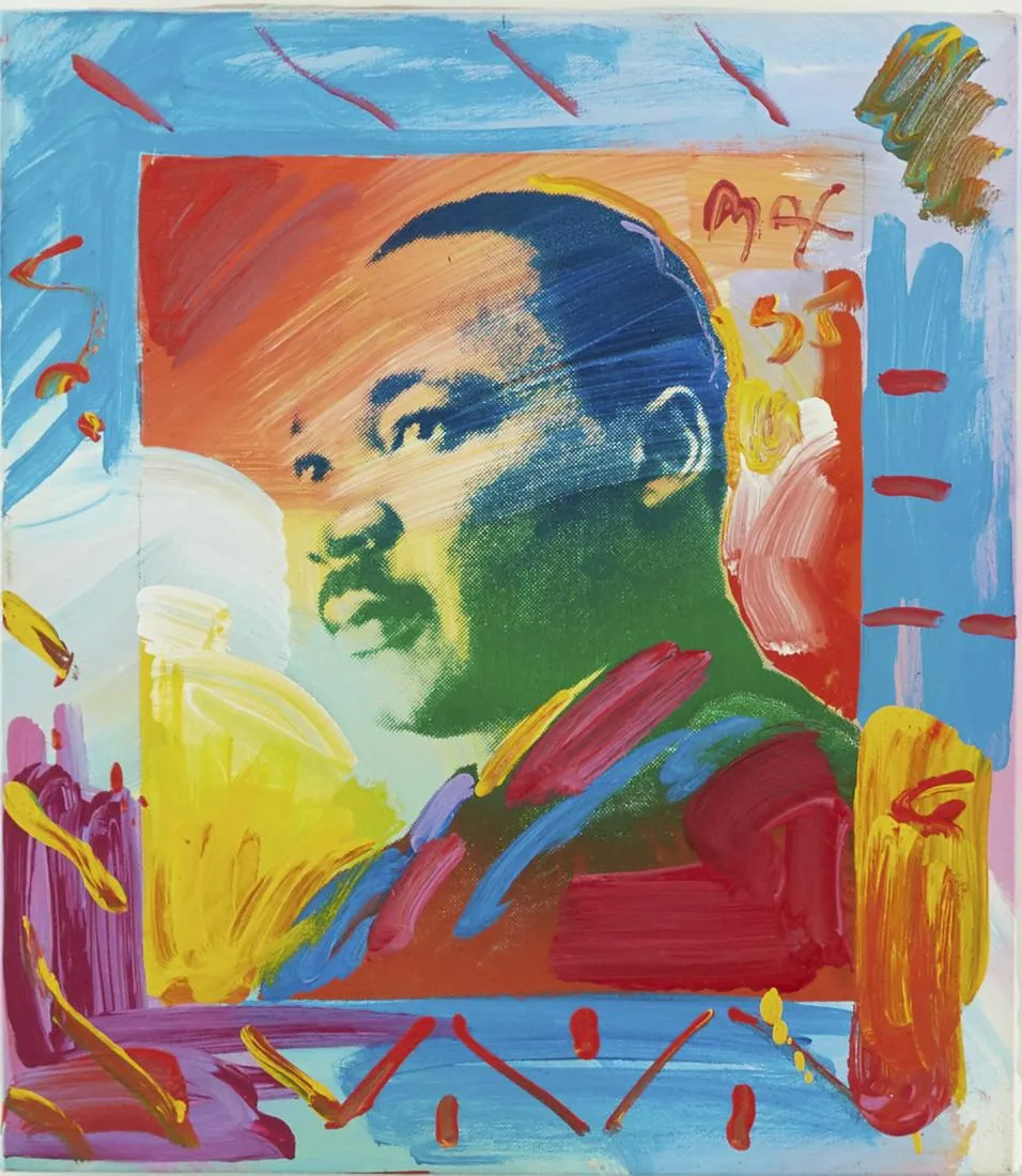 le_pho_banner 2 Peter Max Martin Luther King Jr. Acrylic on Canvas