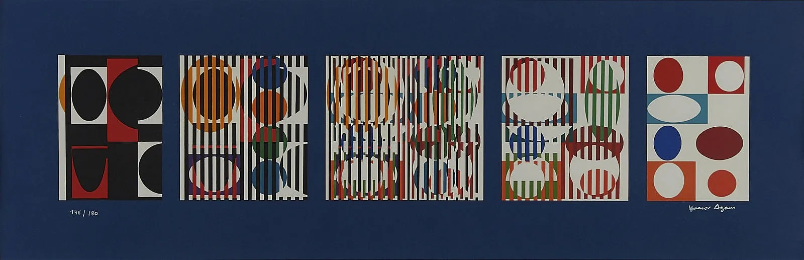 le_pho_banner 2 Yaacov Agam "5 Movement" Silkscreen
