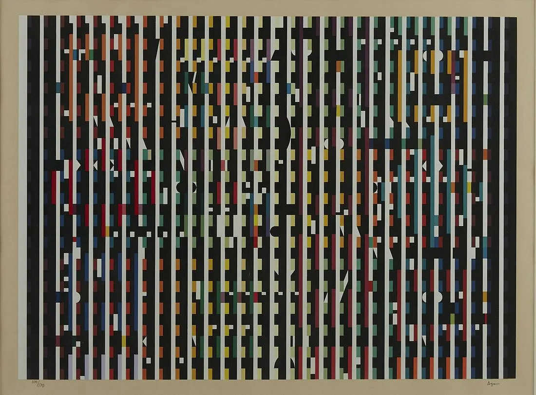 le_pho_banner 2 Yaacov Agam "Moon to Midnight" Silkscreen