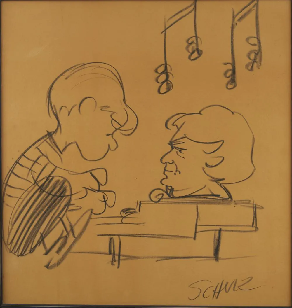 le_pho_banner 2 Charles Schulz Drawing of Schroeder w/ Piano w/ Letter