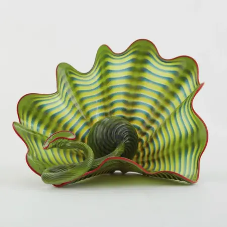 Dale Chihuly Two-Piece Parrot Green Persian Set