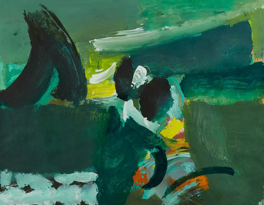 le_pho_banner 2 Cameron Booth Abstract Gouache "Green"
