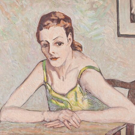 Allen Tucker "Young Woman in a Gown" Oil on Canvas