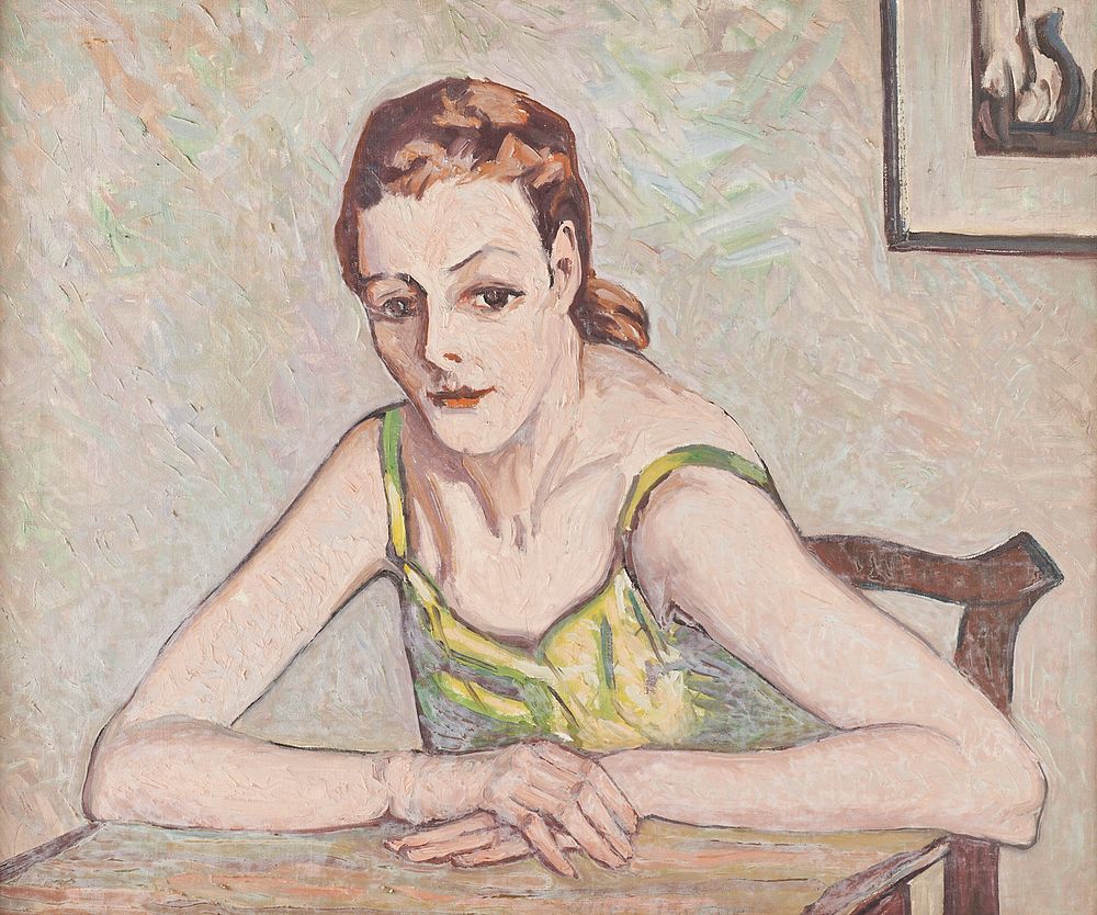 le_pho_banner 2 Allen Tucker "Young Woman in a Gown" Oil on Canvas