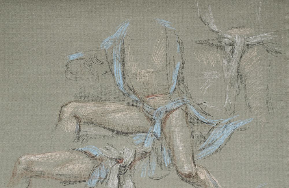 le_pho_banner 2 Paul Cadmus Figure Study Crayon on Paper