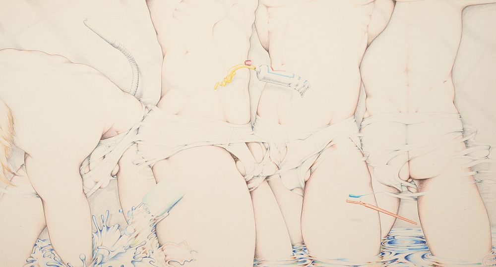 le_pho_banner 2 G. Ostrom "Invitation to the Plumber's Ball" Pastel & Crayon