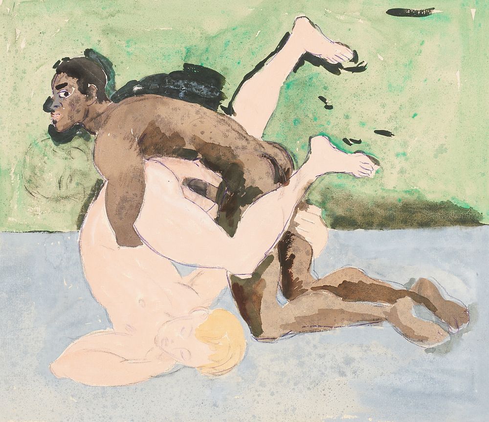 le_pho_banner 2 Duncan Grant "Two Interwoven Figures" Watercolor & Charcoal on Paper