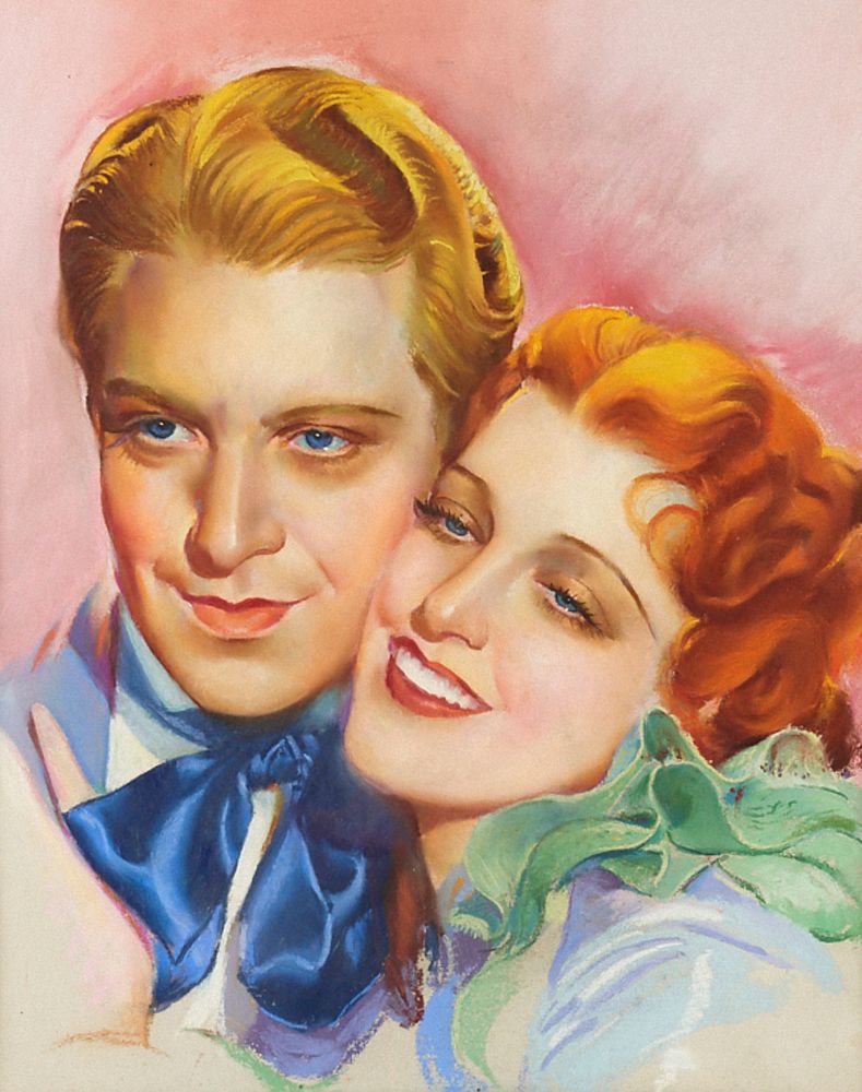 le_pho_banner 2 Charles Rubino Nelson Eddy & Jeanette MacDonald Pastel on Board