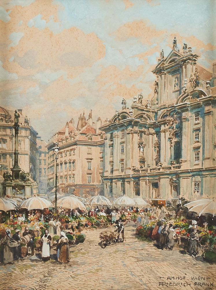 le_pho_banner 2 Friedrich Frank Am Hof Vienna Watercolor