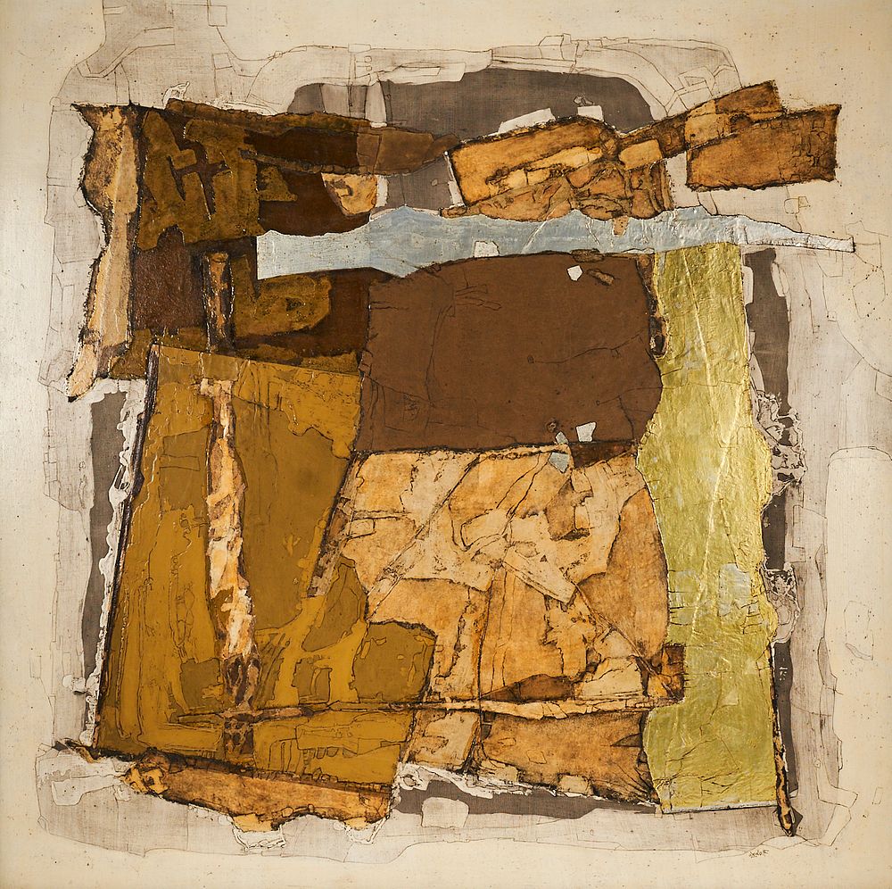 le_pho_banner 2 Ida Ozonoff "Torii (Gates of the Temple)" Oil Collage on Board