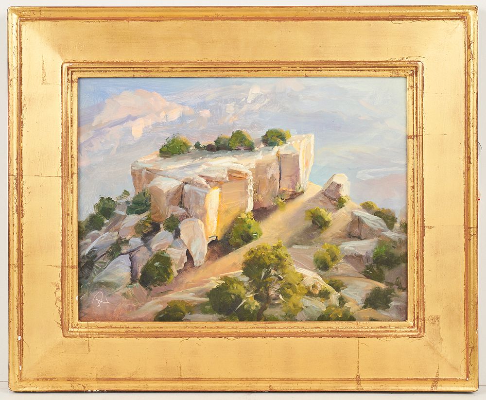 le_pho_banner 2 Peter A. Nisbet "Study for Morning Moran Point" Oil on Board