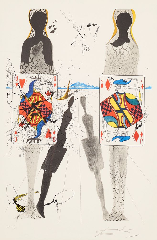le_pho_banner 2 Salvador Dali Alice in Wonderland Lithograph Signed