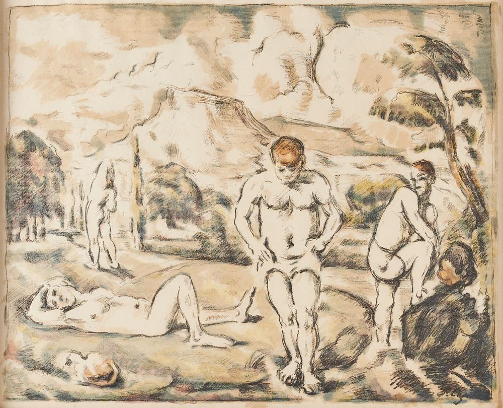 le_pho_banner 2 Paul Cezanne "The Large Bathers" Hand-Colored Lithograph