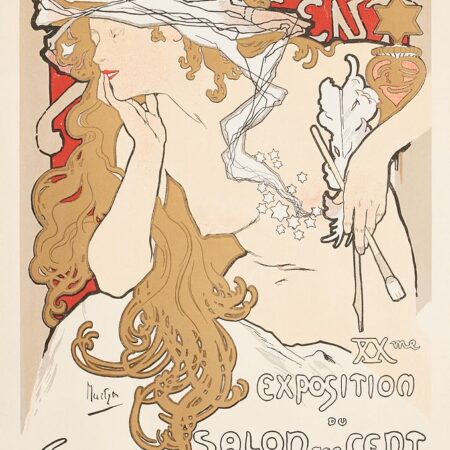 Alphonse Mucha 1896 Salon des Cent Poster & Walton "Paris: Known & Unknown" 1898