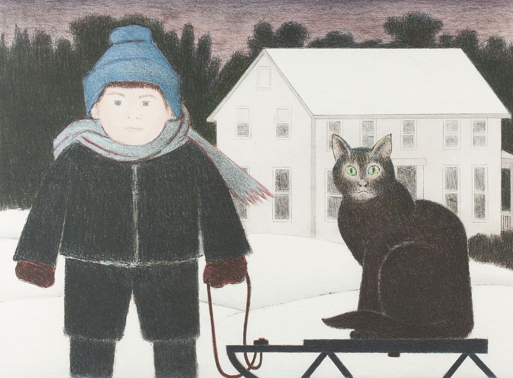 le_pho_banner 2 Will Barnet "The Sled" Lithograph