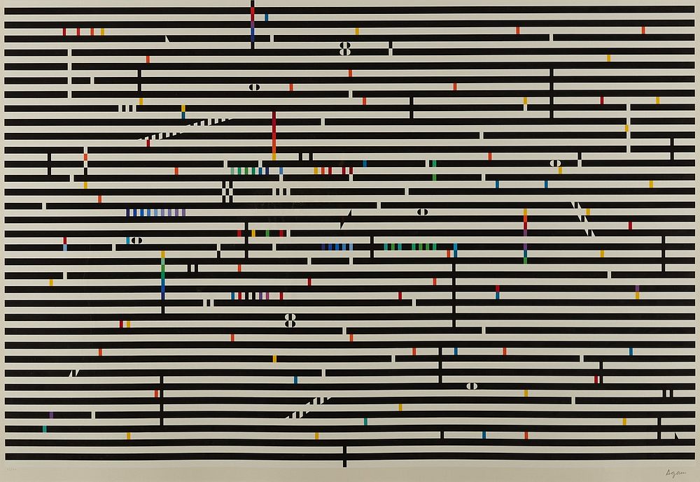 le_pho_banner 2 Yaacov Agam Abstract Silkscreen