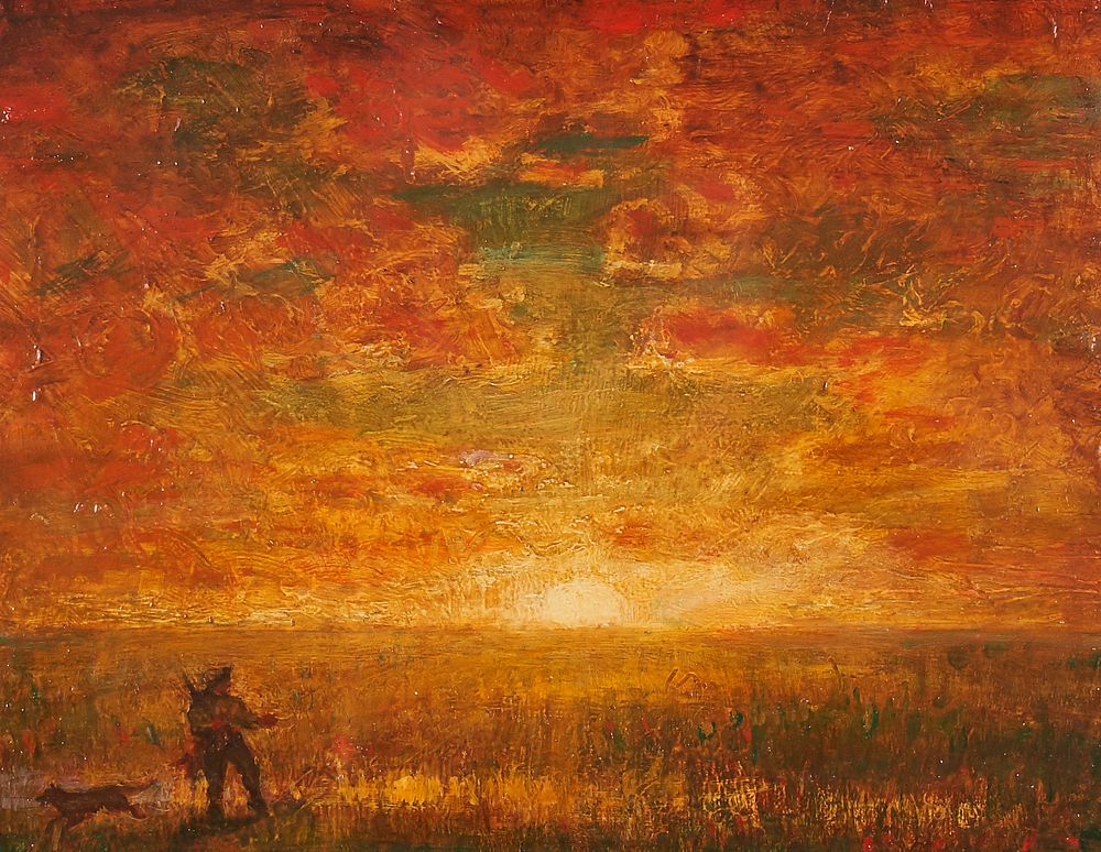 le_pho_banner 2 Benjamin Eggleston "Sunset on the Prairie" Oil on Panel