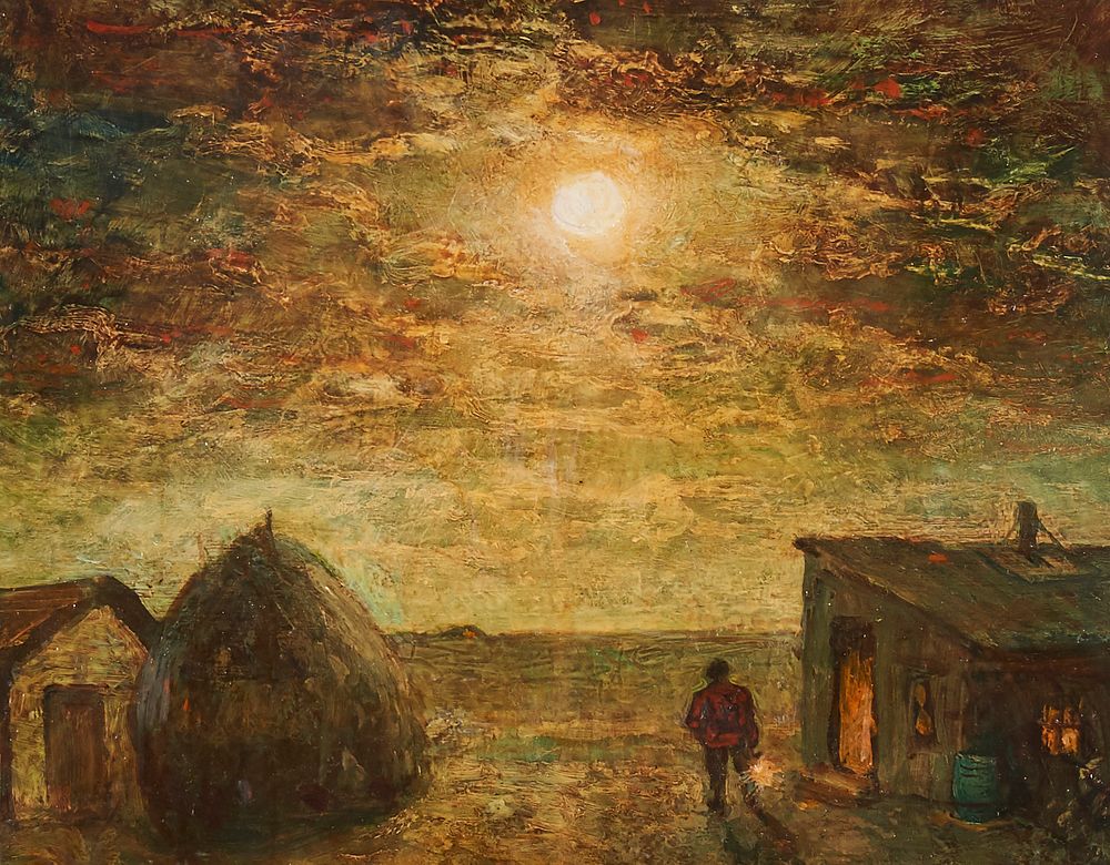 le_pho_banner 2 Benjamin Eggleston "Moonlight on the Prairie" Oil on Panel