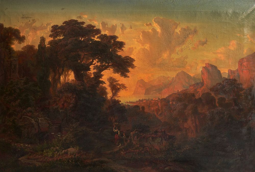 le_pho_banner 2 Leopold Stephan Landscape Oil on Canvas