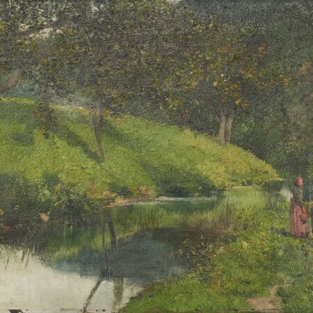 Adolf Kaufmann Landscape Oil on Canvas