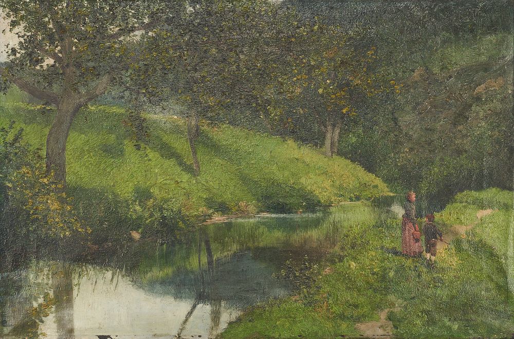 le_pho_banner 2 Adolf Kaufmann Landscape Oil on Canvas
