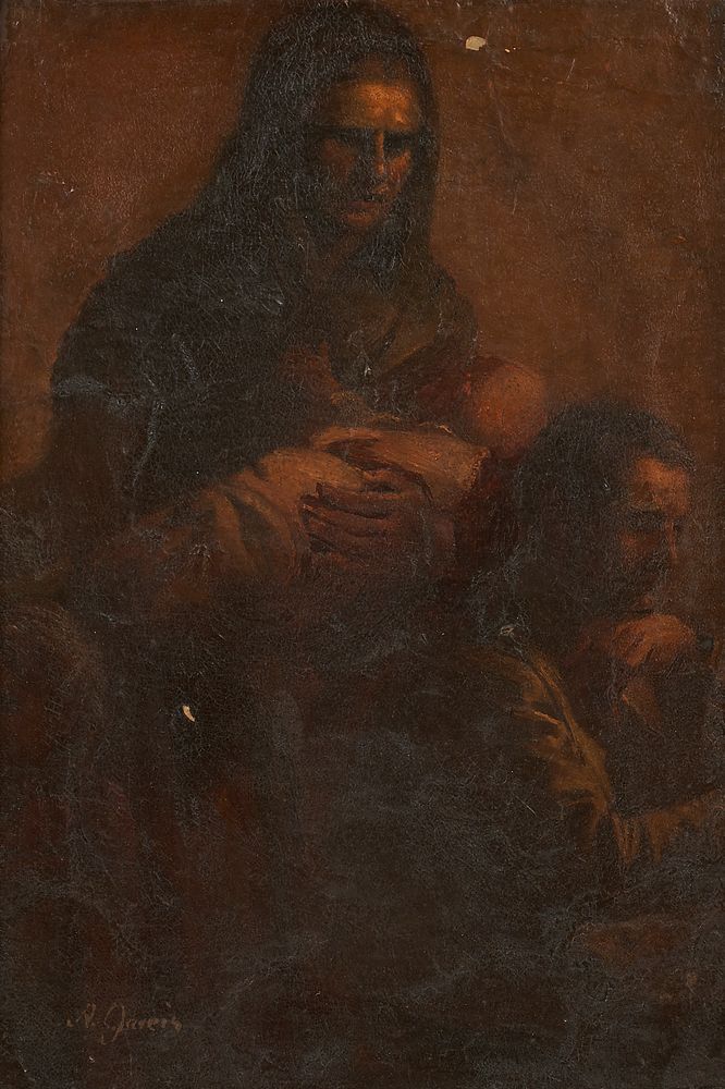 le_pho_banner 2 Antonin Gareis Mother & Child Oil on Board