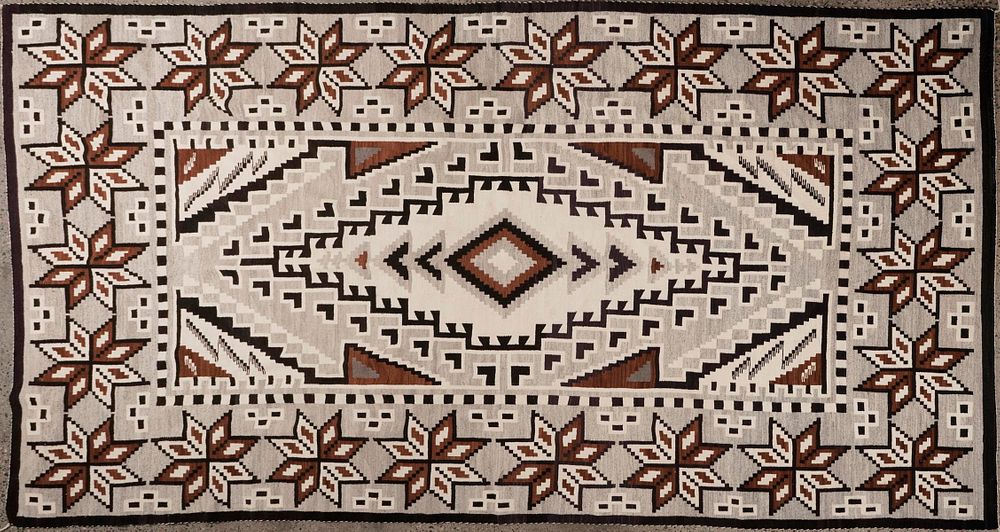 le_pho_banner 2 Navajo Blanket Two Grey Hills 7' x 12'