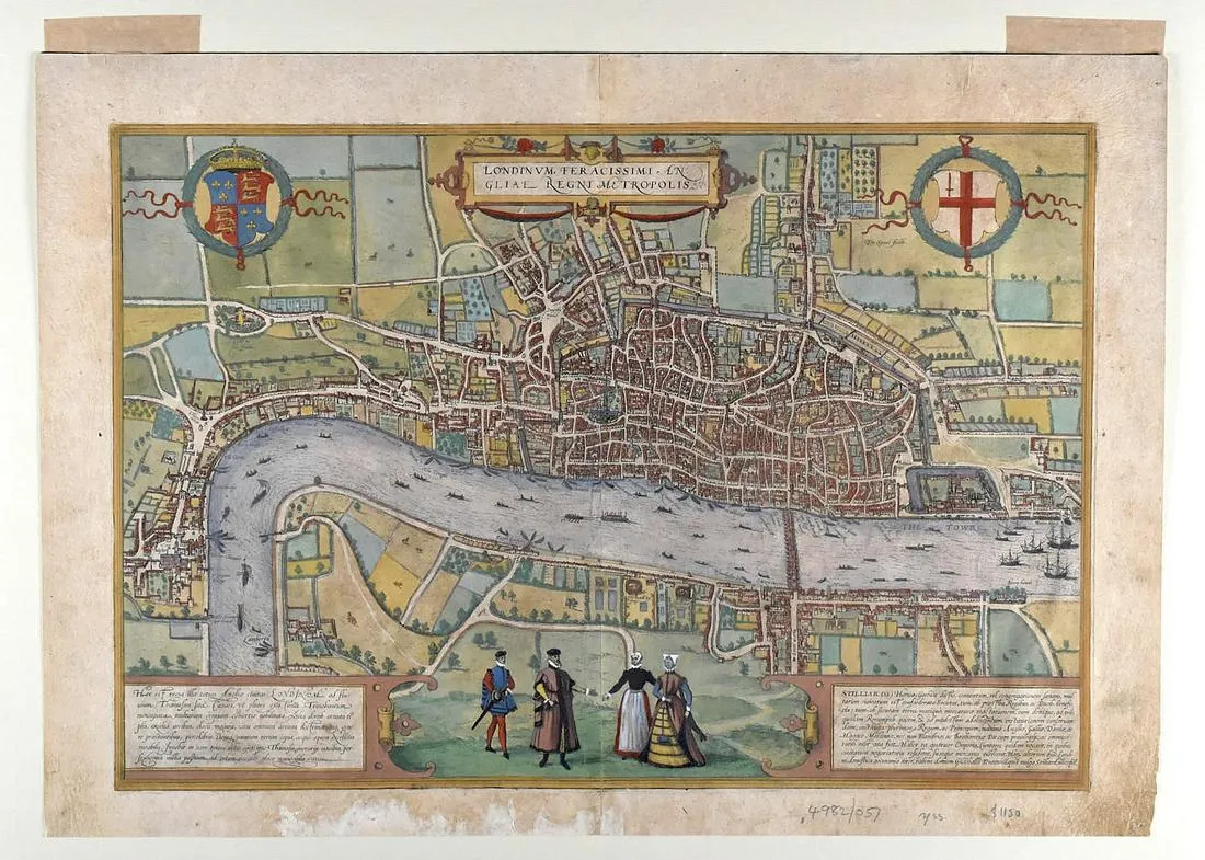 le_pho_banner 2 Braun and Hogenberg Map of London 1572
