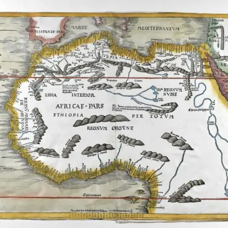 Martin Waldseemuller Ptolemy Map of North Africa 1513