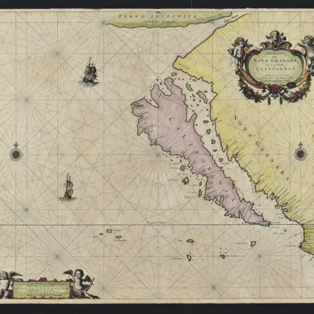 Pieter Goos Map of California as an Island 1666